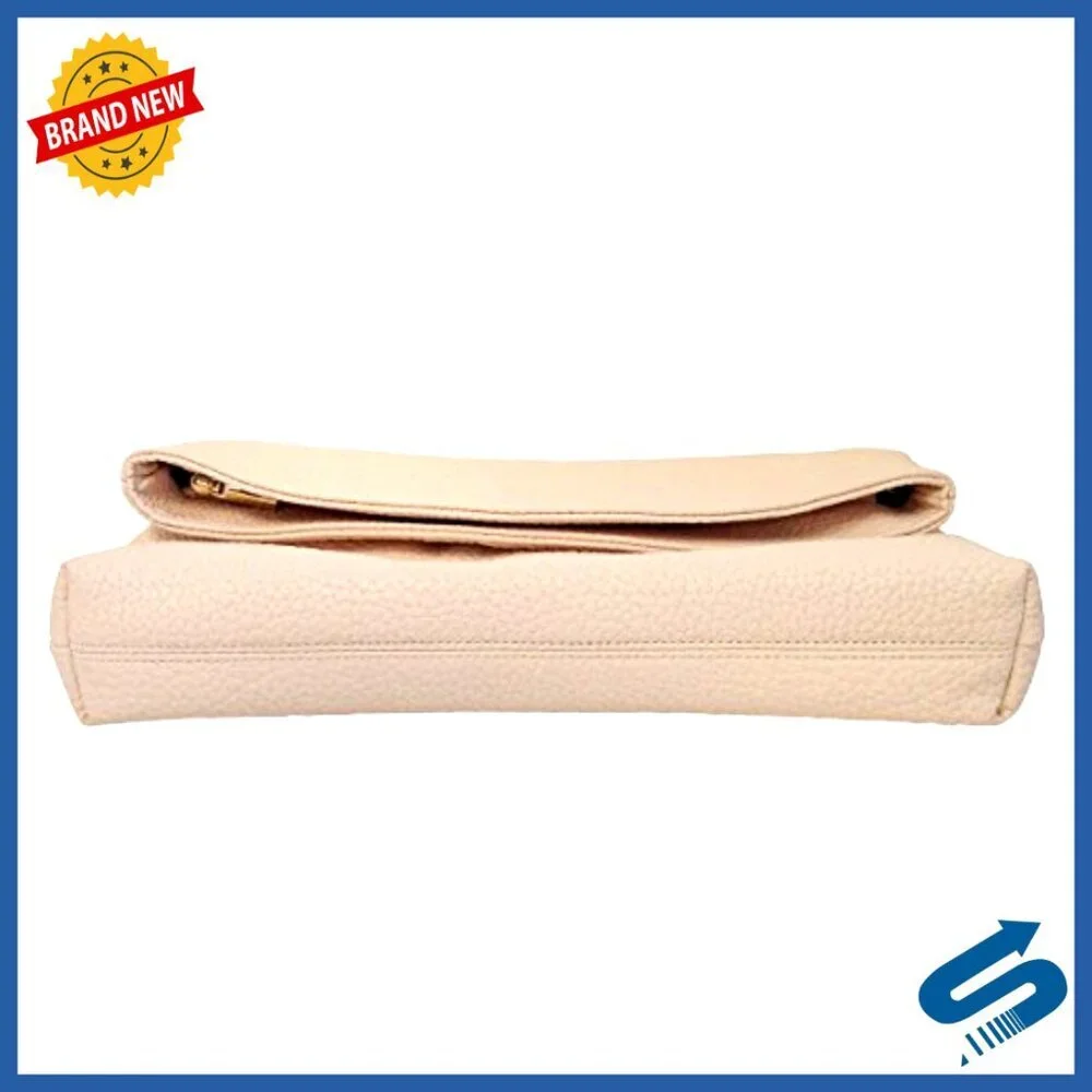 Oversized Faux Leather Foldover Clutch Elegant Evening Bag Crossbody Chain